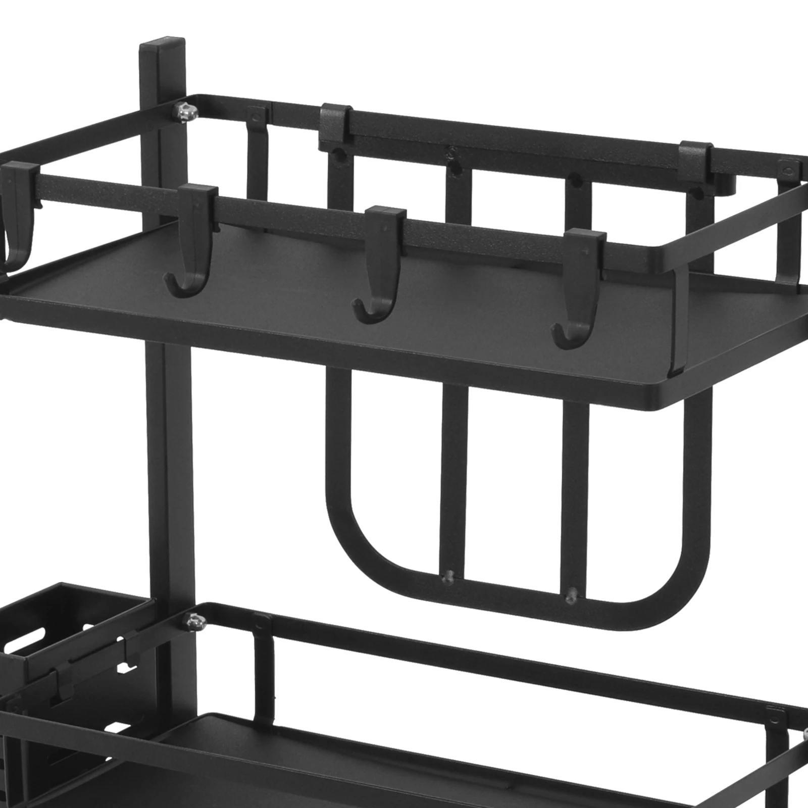 3-stufige Lagerung Küche Organizer Gewürz Gewürz Rack Geschirr Trocknen Rack Halter Rack Arbeitsplatte Stehende Metall Lagerung Regal – Detail 8