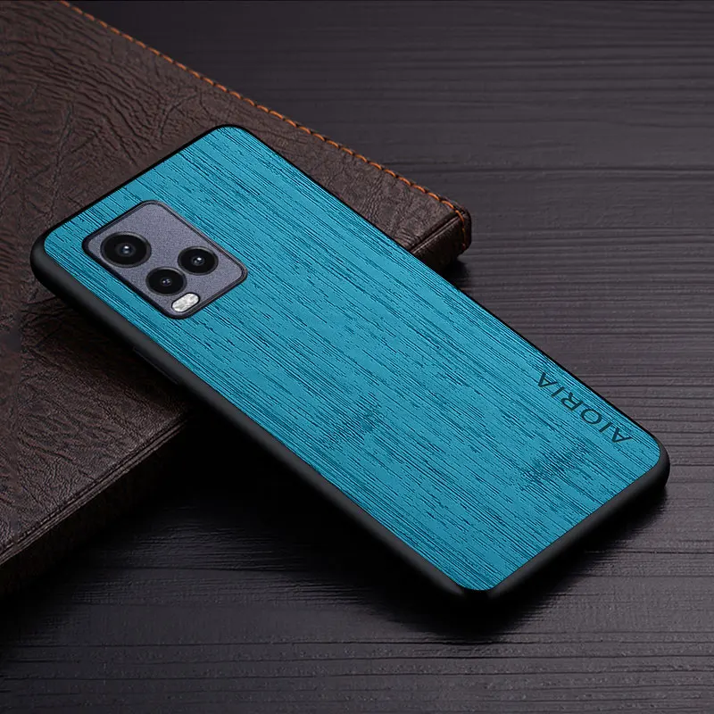 Luxury Bamboo Wood Pattern Leather Phone Case Cover