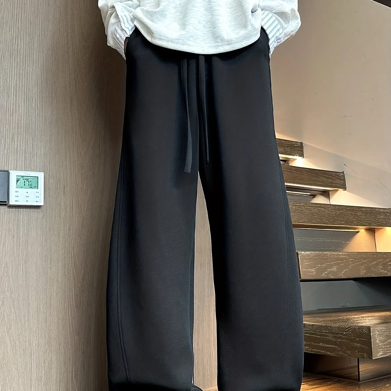 Erkek Büyük Beden Bol Paça Eşofman Altı - Elastik Bel ve İpli, Nefes Alabilen Kışlık Pantolon