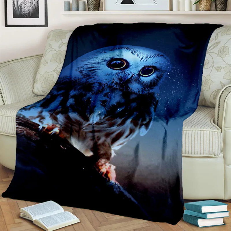 

HD Cute Owl Series 3D Cartoon Blanket,Soft Throw Blanket for Home Bedroom Bed Sofa Picnic Travel Office Rest Cover Blanket Kids