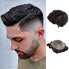 Natural Hairline light Dark Brown Super Durable Microskin Thin Skin Pu Men Toupee 1b40 1B80 Grey 100% Human Hair Wigs Prosthesis 6