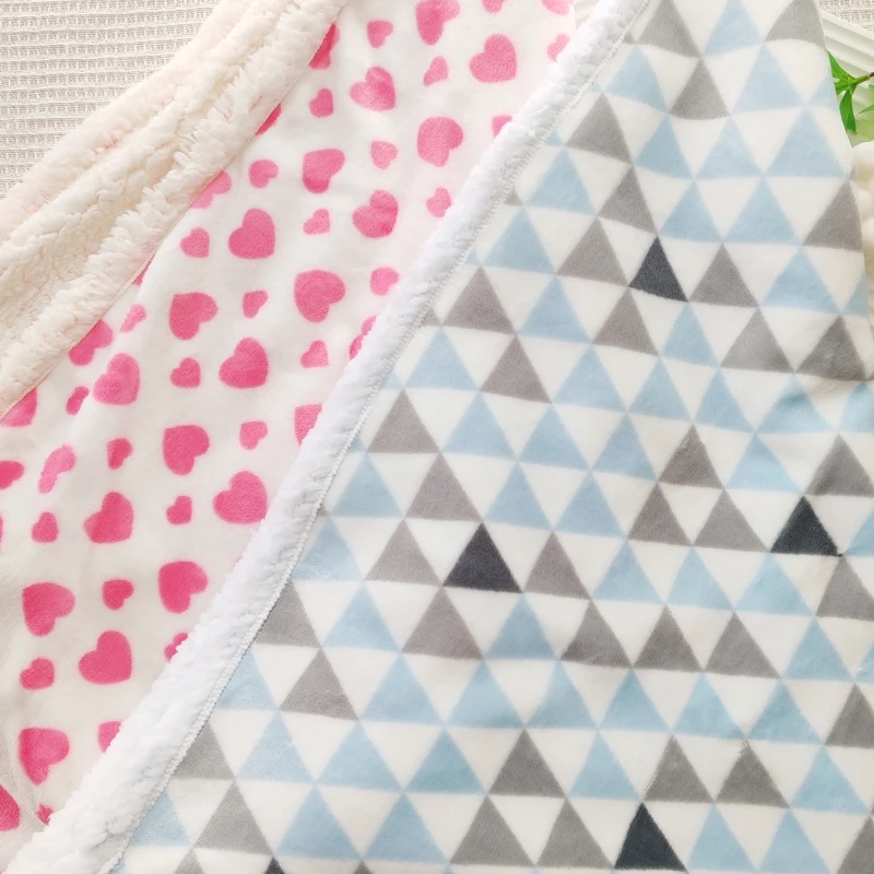 Baby Blanket Warm Fleece Thermal Newborn Soft Stroller Sleep Cover Baby Boys Girls Bedding Swaddle Wrap Kids Thick Blanket Quilt 6