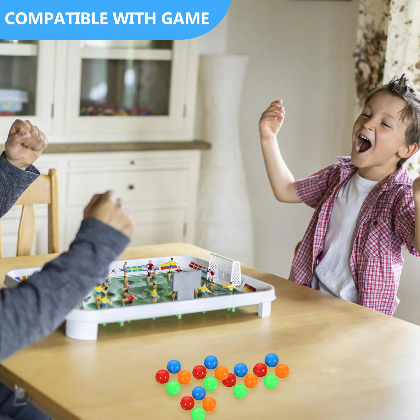 About 120pcs Game Replacement Balls Plastic Colorful Games Beads Game Toy (Random Color) Beans Beans Bead