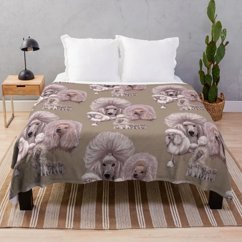 

Poodle Gallimaufry Throw Blanket Bed Fashionable blankets and throws Blankets