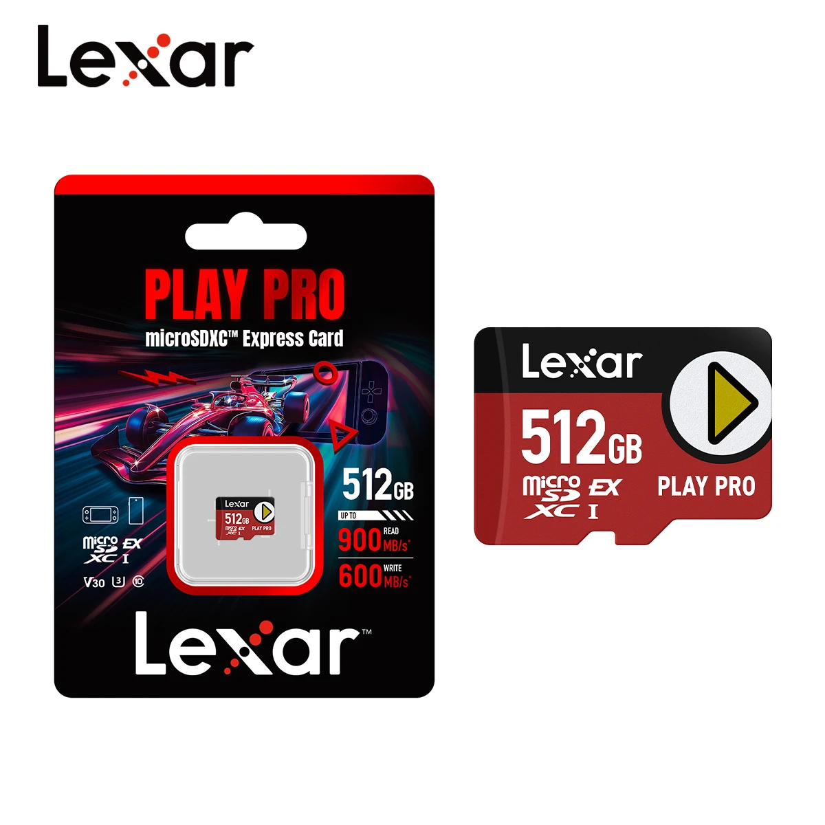 렉사 플레이 프로 마이크로 SD 카드 256GB 512GB 1TB 최대 900MB/s V30 U3 C10 익스프레스 메모리 카드 (스위치, 태블릿용) TF 카드 맥스 엘리트