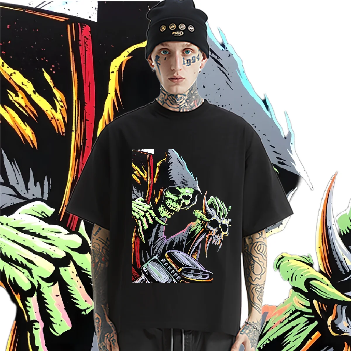 

O-Neck T-shirt Loose Oversized T Shirt Vintage Classic Hip Hop Clothes Lowcost Cotton Tees Classic Casual Unisex Tshirt Custom