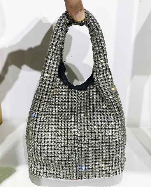 Shiny Mini Evening Bags For Women Luxury Designer Handbags And Bucket Bag  2023 New In Imitation Diamond With Chain Crossbody