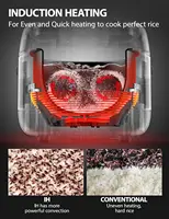Rice Cooker Induction Heating, with Low Carb Rice Cooker Steamer 5.5 Cups Uncooked -8 Cooking Fun 2