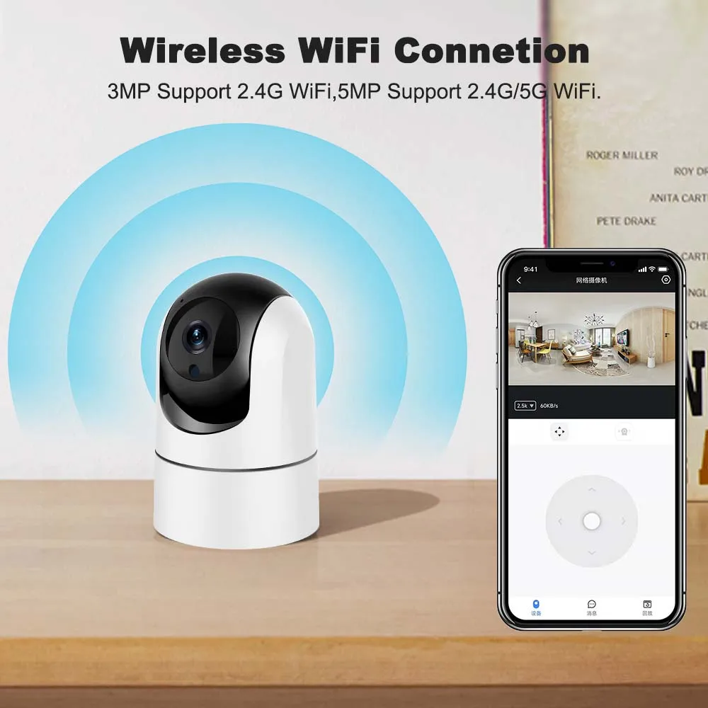 5G  ̺  5MP Tuya IP ī޶, 1080P  ȣ ǳ ̴   ڵ  Ʈ Ȩ Alexa