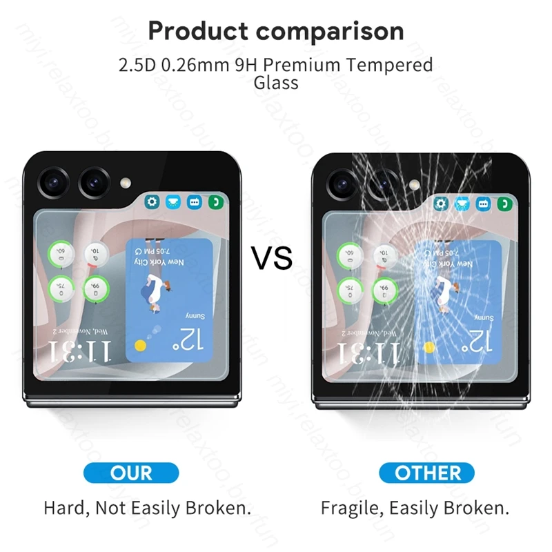 ZFlip5 Case 4In1 Back Screen Protector Tempered Glass Camera Protective Glass For Samsung Galaxy Z Flip5 5G Phone Case Screen Protector
