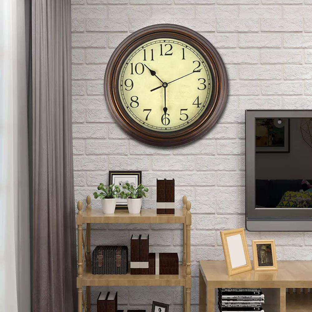 Large Retro Wall Clock – Silent American-Style Design 3