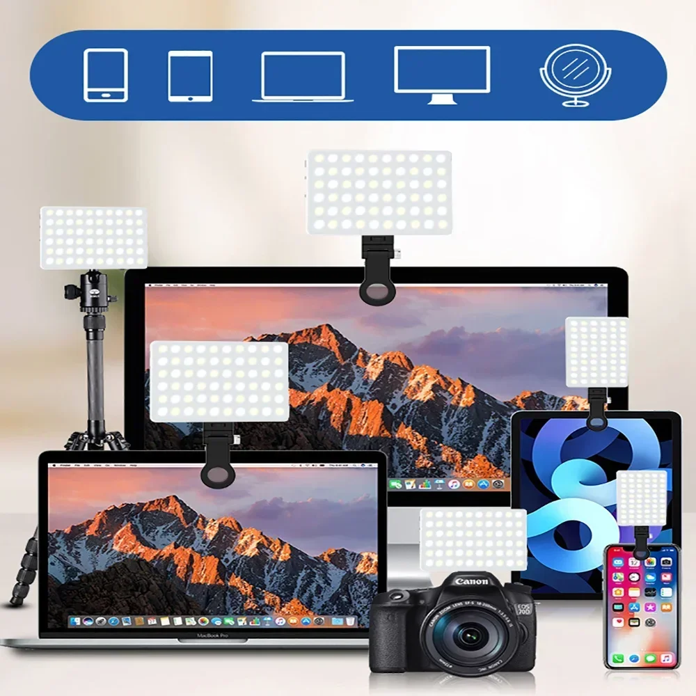LED Photography Lighting Kit LED Fill Light Mobile Phone Live Broadcast Selfie Video Conference Portable USB Charging Fill Lamp