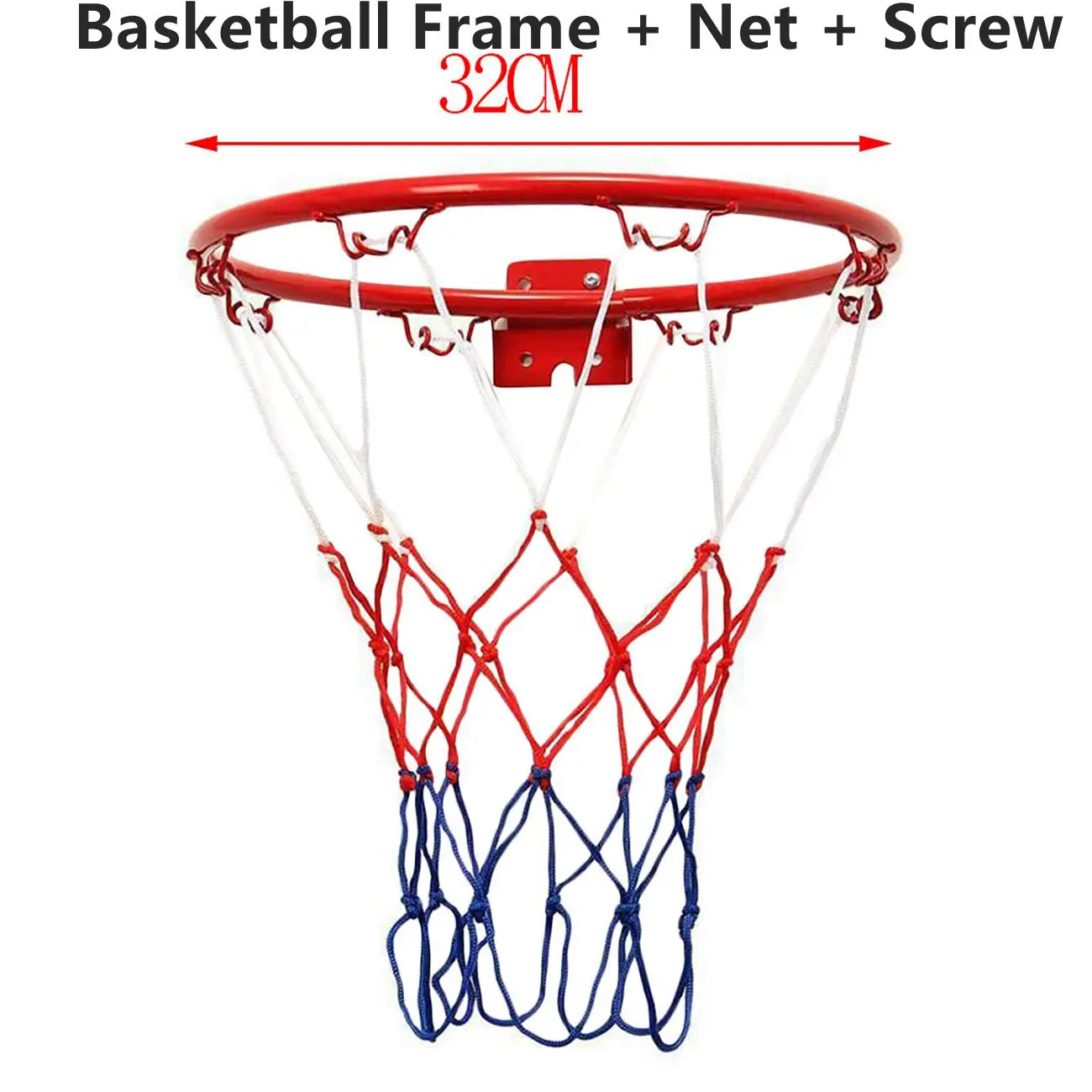 

32cm Polypropylene Basketball Hoop Sets Heavy Duty Wall Mounted Ring Goal Wall Rim Hangin Basket Net In / Outdoor Sport Kids Toy