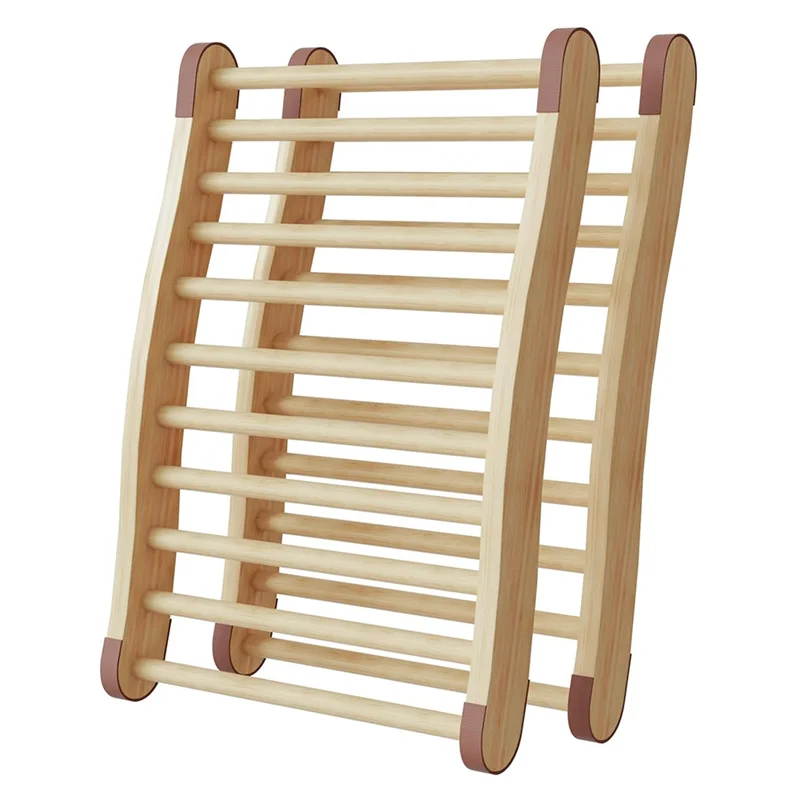 A74E-2 Pack Sauna Backrest Sauna Accessories, Sauna Backrest , Wooden Sauna Backrests Slip-Resistant And Ergonomic S-Shape