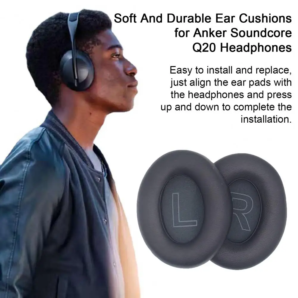 

Ear Pad Replacements for Soundcore Q20bt Enhance Sound with 2pcs Ear Pads for Ankersoundcore Life Q20 for Noise for