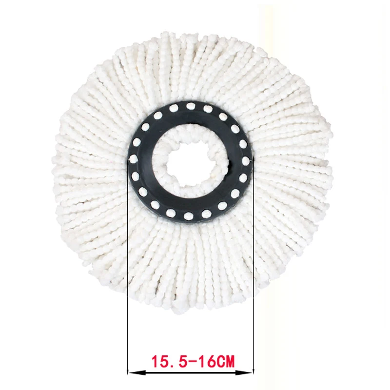 Universal Mop Head Refill Rotating Spin Mops Microfibers Round 16mm Mopping Head Microfiber Rag Mop Cloth Replacement Clean Tool 2