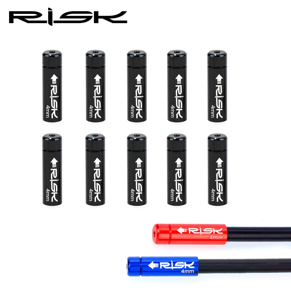 10pcs Aluminum Alloy Bike Cable End Caps 5mm Brake Wire Core Cap 4mm Shift Line Tube Sleeve Cover Bicycle Cable Dust Cover