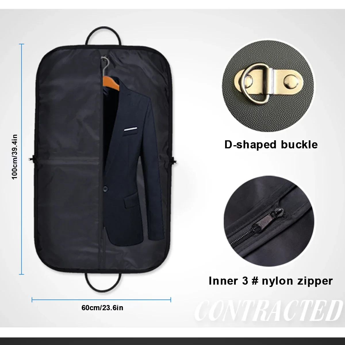 Garment Bags Breathable Washable Garment Covers Bag Portable Reusable Suit Bag Dustproof Clothes Cover Oxford Cloth Suit