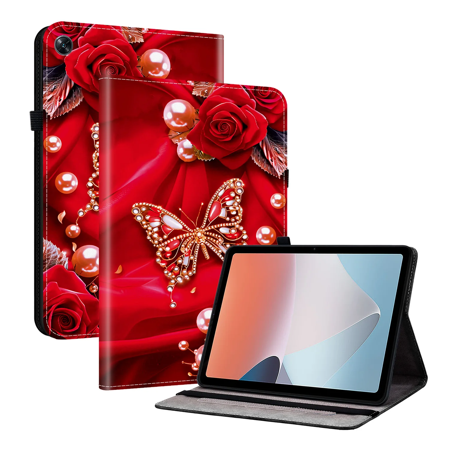 Premium PU Leather Tablet Cover with Adjustable Stand | Universal Design for Multiple Tablet Sizes