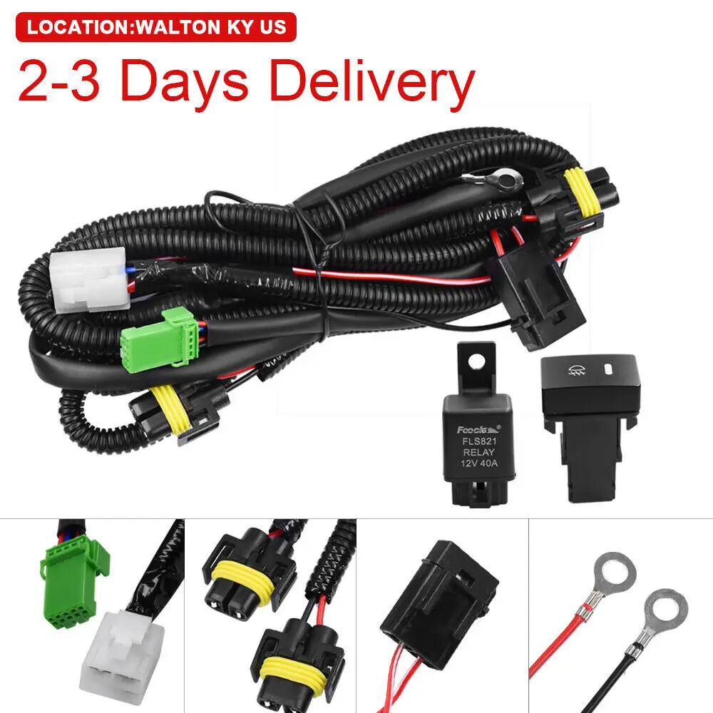 H11 Fog Light Lamp Wiring Harness Socket Wire Conversion Connector Wiring Harness Work Light Headlight For Toyota Honda Nissan