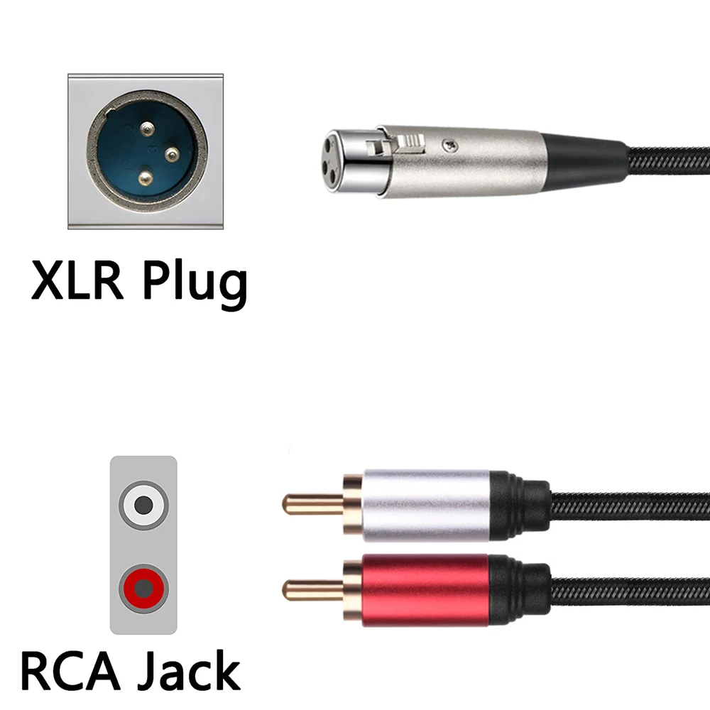   ũ Ŭ  ȣ ӱ, XLR-2 RCA ̺, XLR -- RCA  ̺
