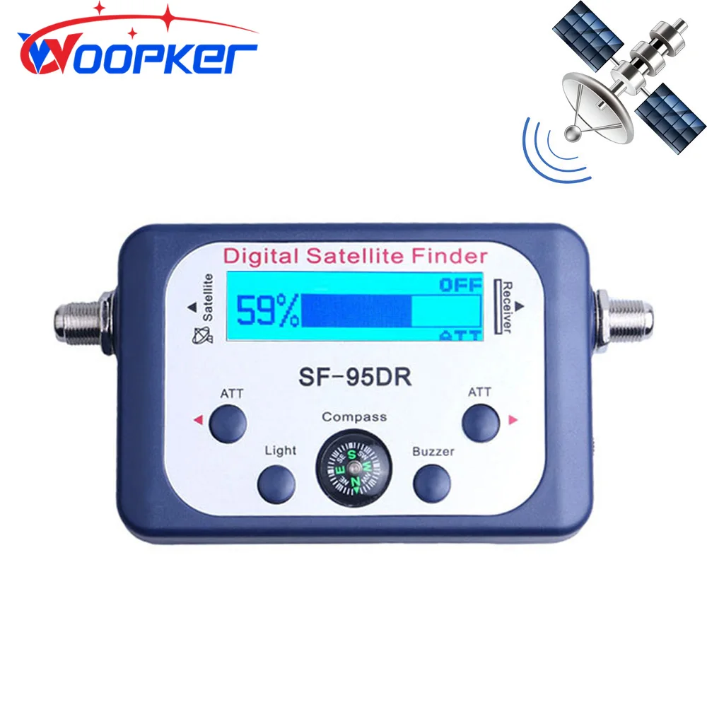 Woopker Sat Finder Satlink Tester Meter Ricevitore Segnale Tv Satellitare Con Bussola E Display Digitale Fta Dvb S2