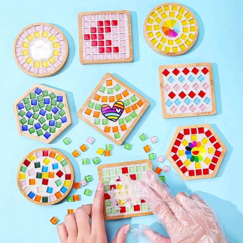 200g Mixed Color Mosaic Tiles Shine Crystal Mosaic Pieces Stained Glass Bulk Assorted Shapes Glitter Crystal Mosaic Tiles For Diy Crafts And Home Decoration