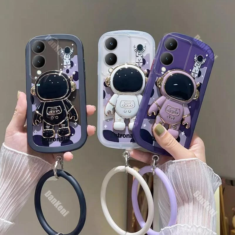 Браслет с лунным астронавтом, силиконовый держатель для VIVO Y12 Y11S Y12S Y12i Y19 Y17S Y16 Y15S Y78Plus Y35Plus Y75 Y51S, чехол