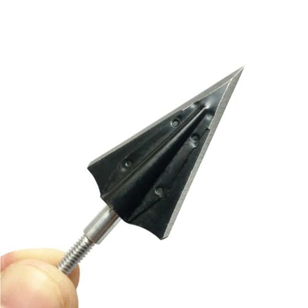 6-Pack 100/125 Grain Fixed Blade Broadheads - Stainless Steel Archery Arrowheads For Hunting