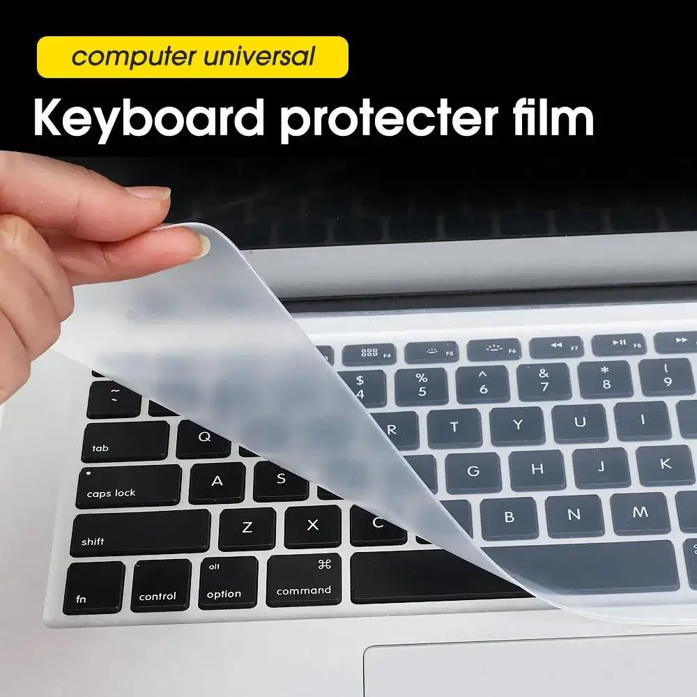 Universal Waterproof Silicone Keyboard Cover for Laptops - Transparent Protective Film for 13-17 Inch Notebooks