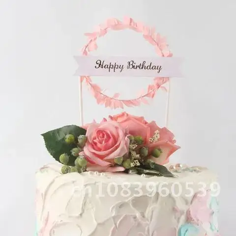 

Cake Topper INS Style Sweet Love Happy Birthday Wedding Cake Decorations Cupcake Topper Birthday Party Supplies Birthday Cake