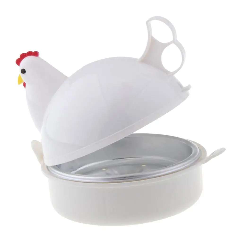 Plastic Microwave 4 Egg Cooker Steamer Kitchen Cooking Boiler Utensil