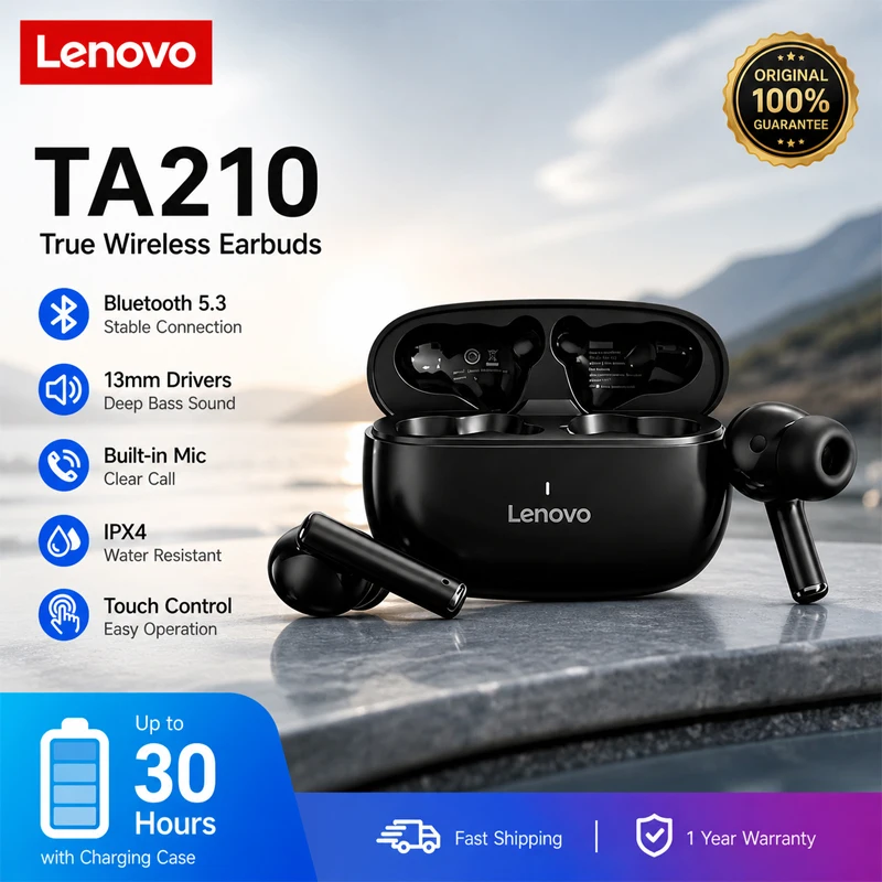 오리지널 레노버 LP40 Pro 업그레이드된 블루투스 V5.3 이어폰 긴 대기 시간 스포츠 헤드셋 3D 서라운드 사운드 효과 음악 헤드폰