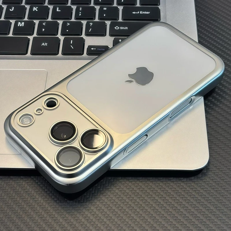 Luxuriöse Nano-Matt-Transluzente Hülle für iPhone 18 17 16 Plus 15 14 13 Pro Max mit Objektivschutz und Matter Rückseite