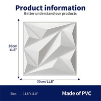 10 ชิ้น 30x30 เซนติเมตร 3D Art Wall แผงพื้นหลังตกแต่งภายนอก 3D วอลล์เปเปอร์เหมาะสําหรับห้องน้ําเพดานโรงแรมสํานักงาน 2