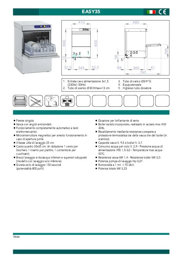 Best Compact Stainless Glasswasher - EASY 35 With Double Skinned Door - For Streamlined Operations 3