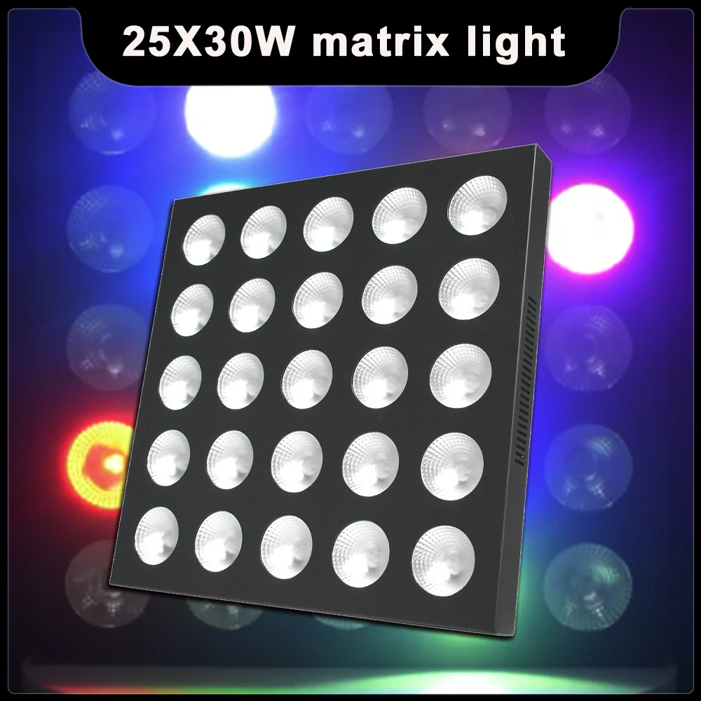 

25X30W LED RGBW Stage Matrix Light Wall Wash Strobe Horse Racing Effect Light DMX Control DJ Disco Party Wedding Stage Effect