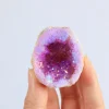 Aura Purple Geode Quartz Crystal Cluster  Natural Electroplated  Angel Aura CrystalHola Brand Jade and Natural Stone Decoration 1
