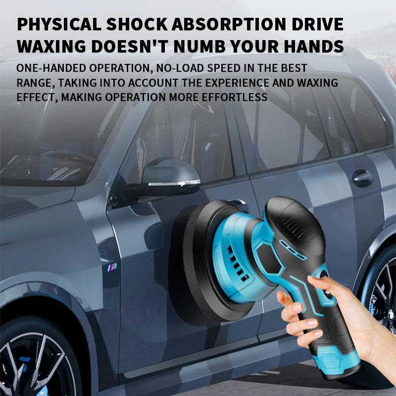 8Gears Wireless Car Waxing Machine Auto Beauty Sealing Machine Household Car Repair Paint Waxing Sedan Polishing