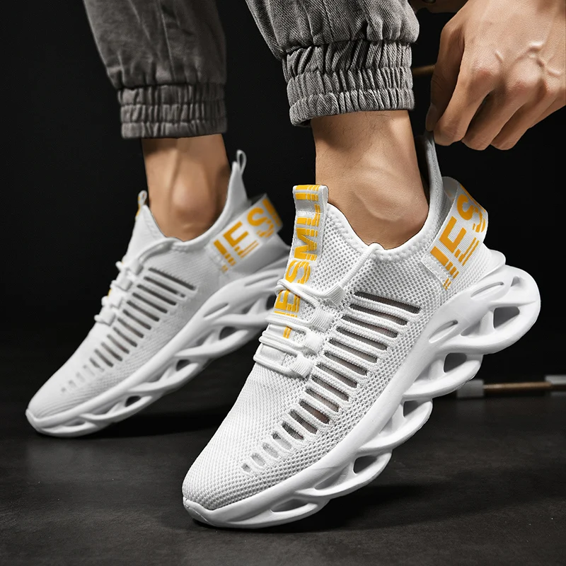 Comfortable Casual Sneakers Breathable Platform Running for Men Mesh Sport Shoes Waling Tenis Masculino_voghion.com