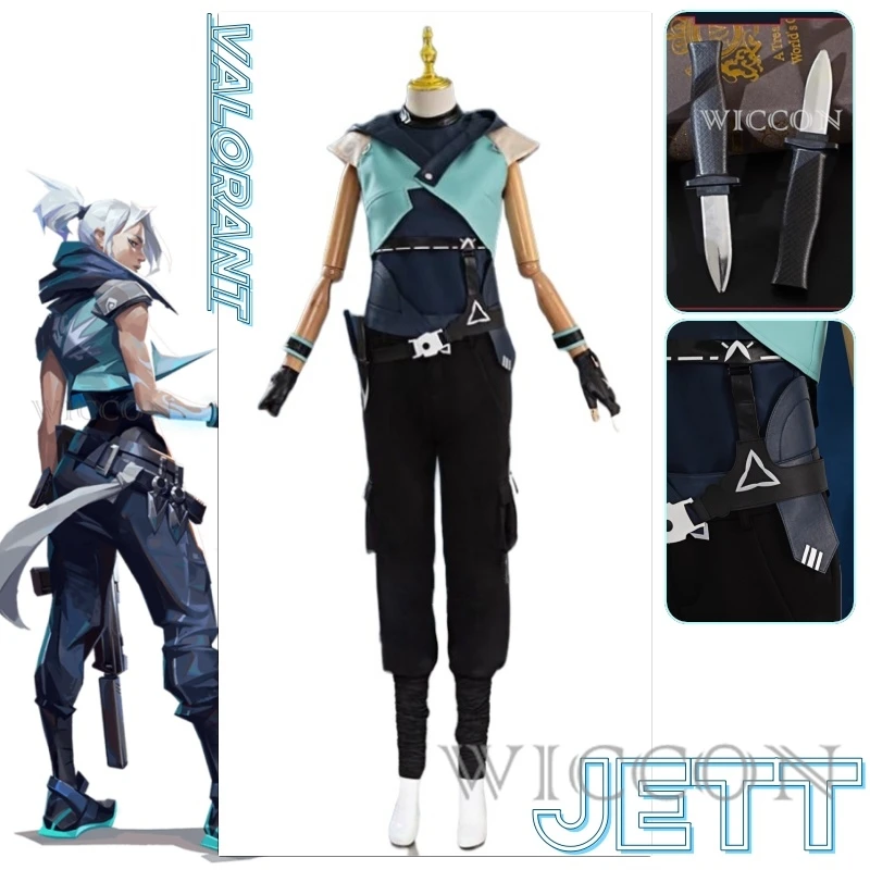 

Jett Game Anime Cosplay Costume Clothes Uniform Cosplay Unisex Performance Dress Battle Dress Halloween Party Woman Jett
