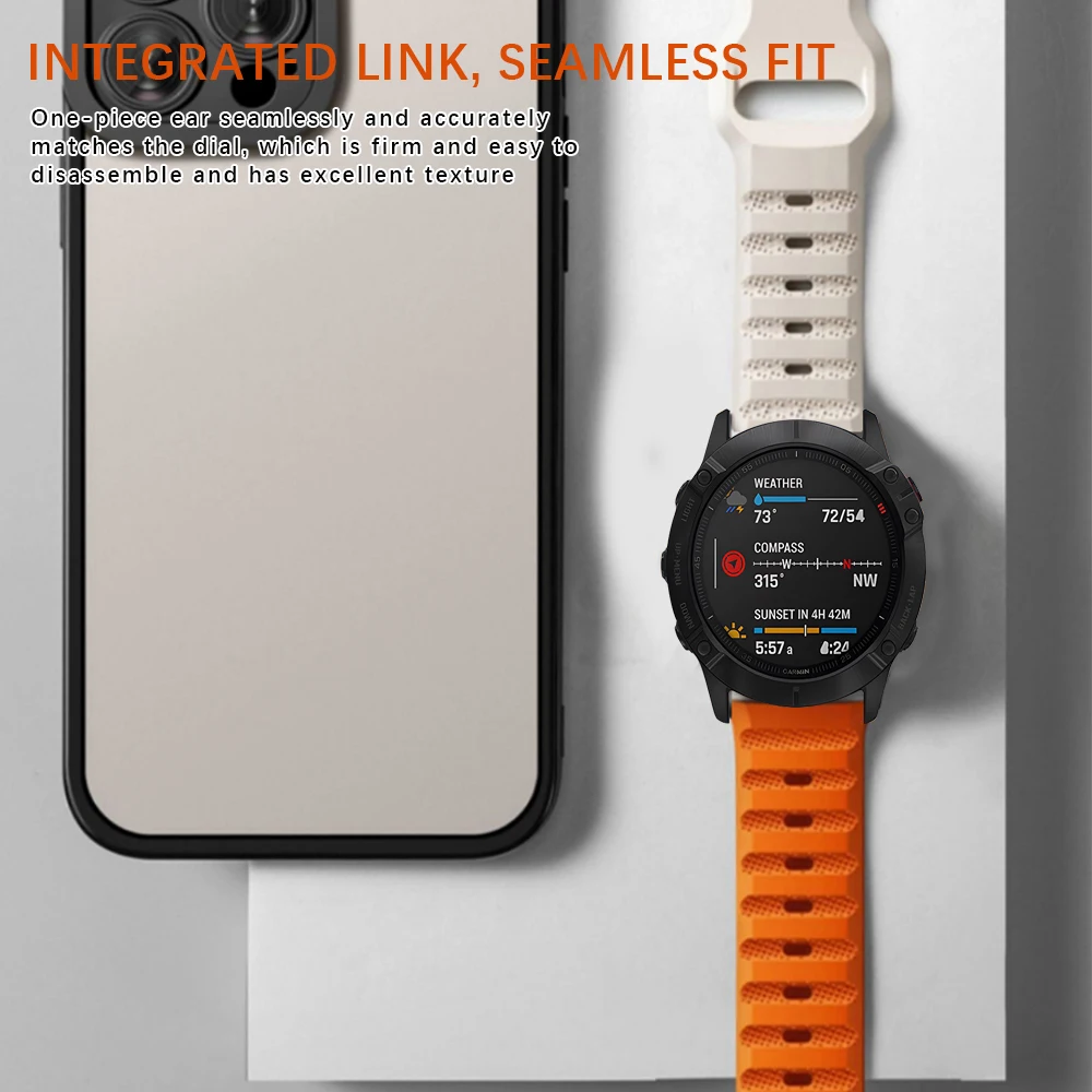 Premium No-Gap Silicone Watchband - QuickFit 22mm/26mm