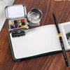 Mini Portable Paint Box Watercolor Paint Dispenser Set Travel Watercolour Paint Set 10/16 Grids Watercolor Palette Empty Box 4