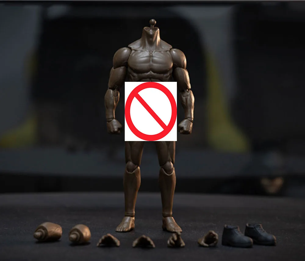 

VTOYS X BMS VSD0031 Scale 1/12 New Version Black Muscle Strong Flexible Half Calf Hand Foot Set For Fans DIY Collectable Gift