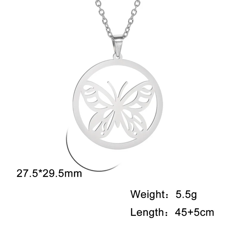 Edelstahl-Schmetterlingsanhänger-Halskette für Frauen, Schlüsselbeinkette, Choker-Halskette, Hochzeit, Beste Freundin Schmuck, Collares Aesthet – Detail 28