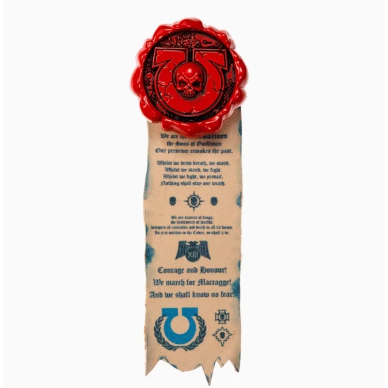 Pin De Solapa Warhammer 40k - Sello De Pureza Imperial Aquila, Resina Y Pergamino, Tamaño 143.5x40 Mm