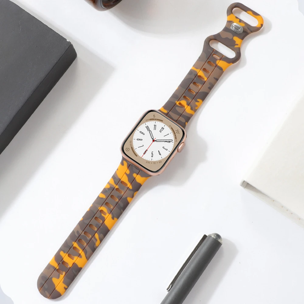 Camouflage Silicone Watch Strap Bracelet