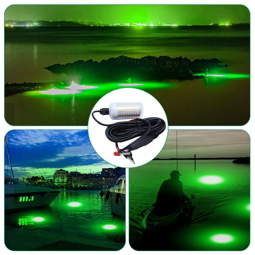 12V LED 미끼 물고기 탐지기 램프 부식 방지 고출력 낚시 조명 새우 오징어 크릴용 매우 밝은 수중 램프