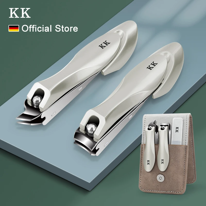 KK Nail Clipper Set Manicure Tools Professional Stainless Steel Nail Cutter Bionics Design Anti Splash Scissors Hand Foot Care