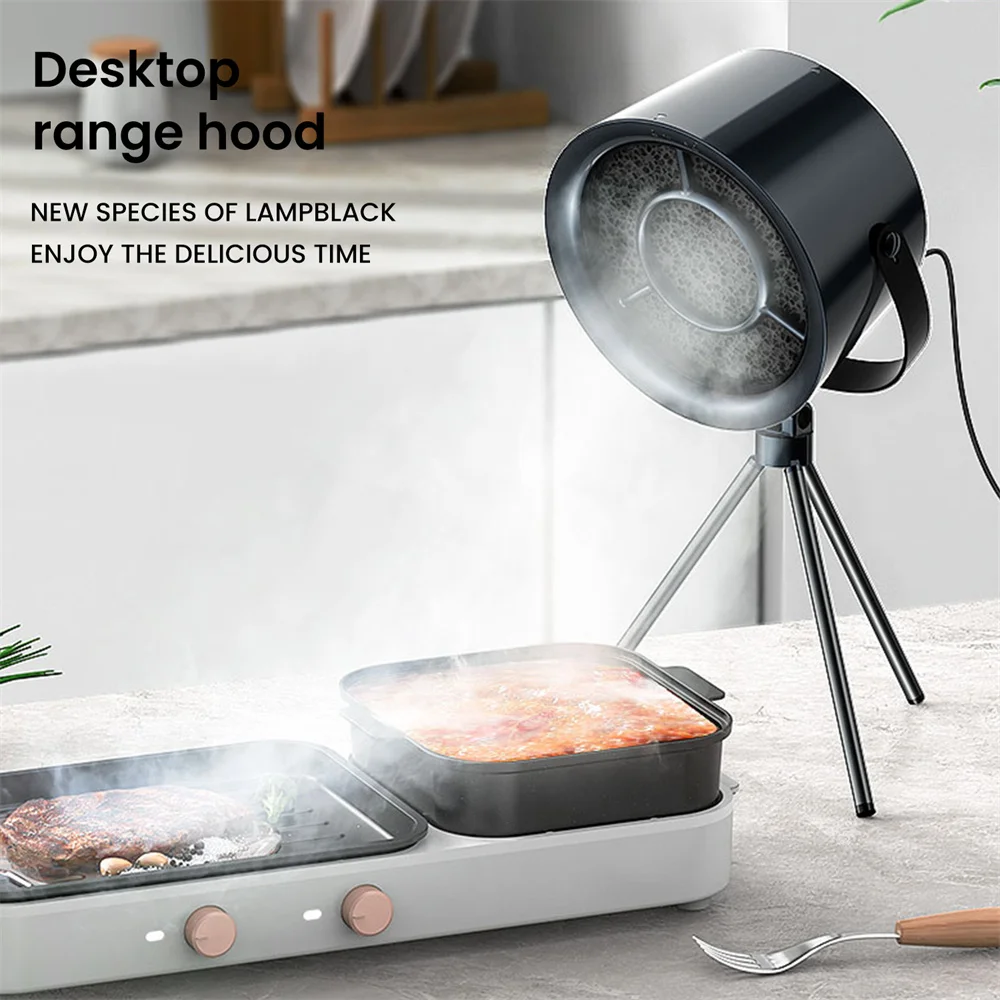 New USB Desktop Range Hoods Portable Exhaust Fan Small Kitchen Portable Hood Extractor Barbecue Large Suction Cooker Hood